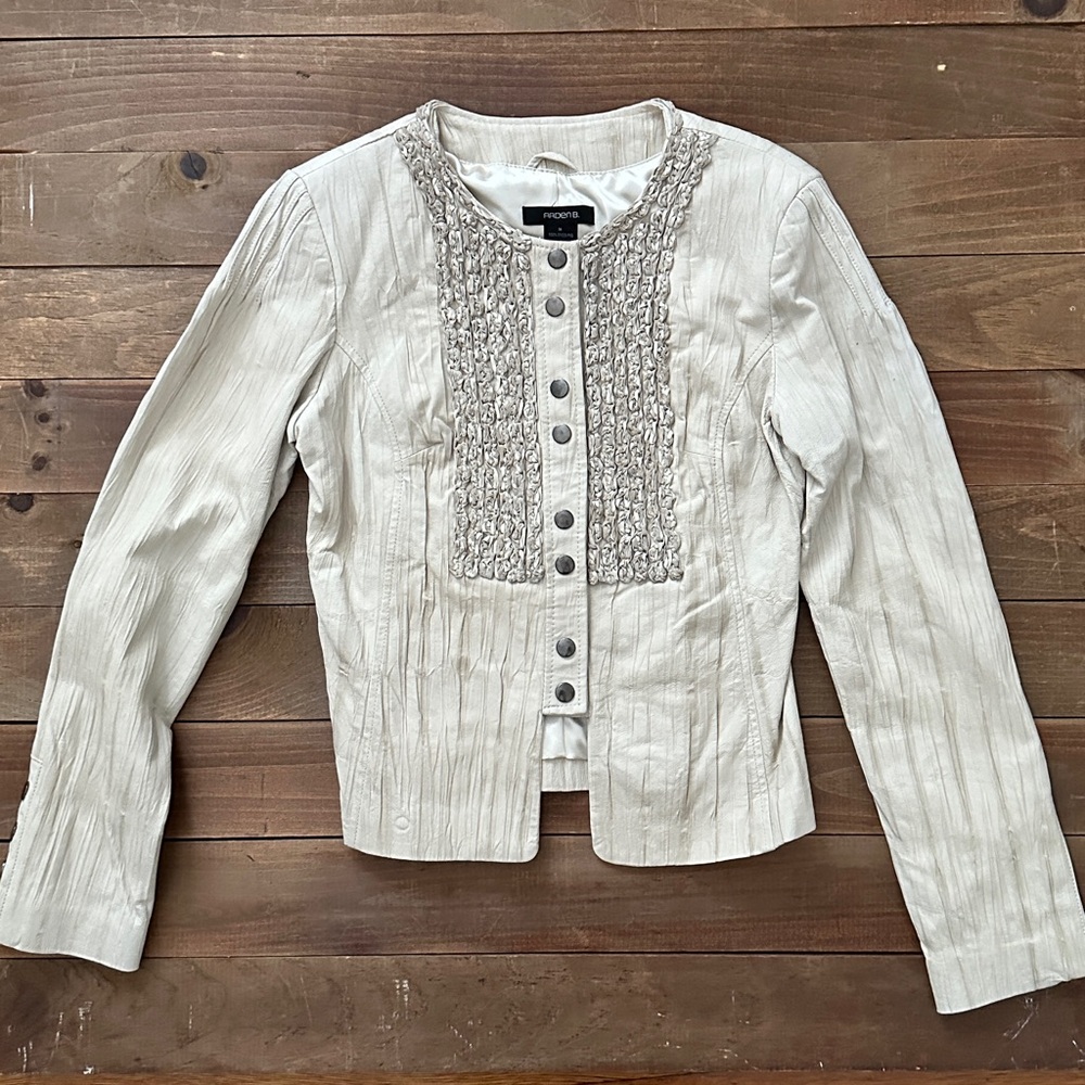 Vintage Arden B Cropped Leather Jacket